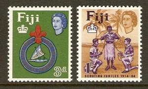 Fiji #206-7 NH Boy Scouts