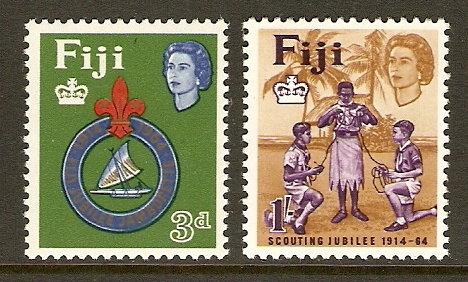 Fiji #206-7 NH Boy Scouts