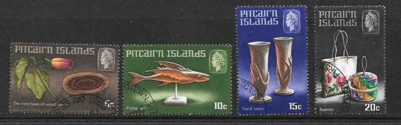 PITCAIRN ISLANDS SG88/91 1968 HANDICRAFTS FINE USED