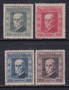 Czechoslovakia 1923 Sc B133-6 President Massaryk Stamp MH