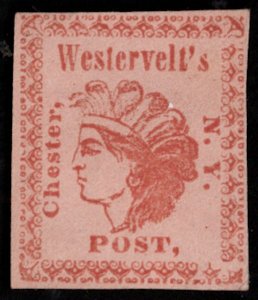 US #LOCAL 144L9 VF/XF mint no gum, Westervelt's, Very Fresh! Catalogs $75.00