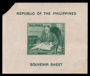 Philippines Scott C70 Souvenir Sheet (1950) Mint NH G-F Q