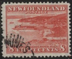 Canada: Newfoundland 259 (used) 8c Corner Brook paper mills, red (1941)