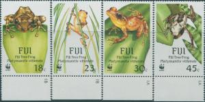 Fiji 1988 SG778-781 WWF Tree Frog set MNH