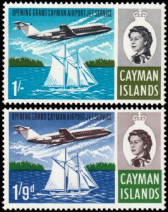 ✔️ CAYMAN ISLANDS 1966 - AIRPORT & SAILING SHIP - SC.  191/192 MNH ** [5CW8]