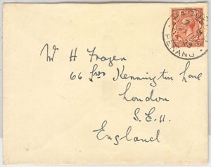 41483 - GB / MALAYA -  POSTAL HISTORY -   PENANG postmark on BRITISH STAMP 1933