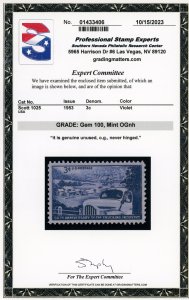 US Stamp #1025 Truck 50th Anniv. 3c - PSE Cert - GEM 100 - MNH - SMQ $155.00