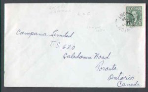 Canada-cover #6246-1c KGVI mufti-Grenville-Soperton,Ont -Fe 28 1939