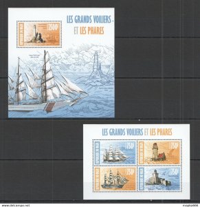 2013 Niger Ships And Lighthouses Voilers Et Phares 1Kb+1Bl ** St2875