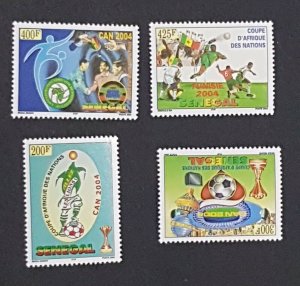 SENEGAL 2004 FULL SET FOOTBALL SOCCER AFRICA CUP NATIONS COUPE AFRIQUE RARE MNH