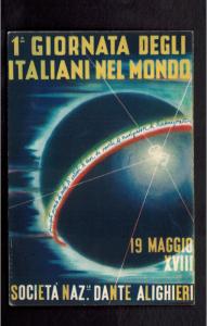 1941 Italy Propaganda postcard cover to Bohemia Dante Alighieri Society