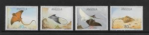 MARINE LIFE - ANGOLA #816-19  RAYS   MNH