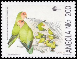 Angola 2018 Sc 1480-1483 Bird Crombec Warbler Hylia CV $7.83