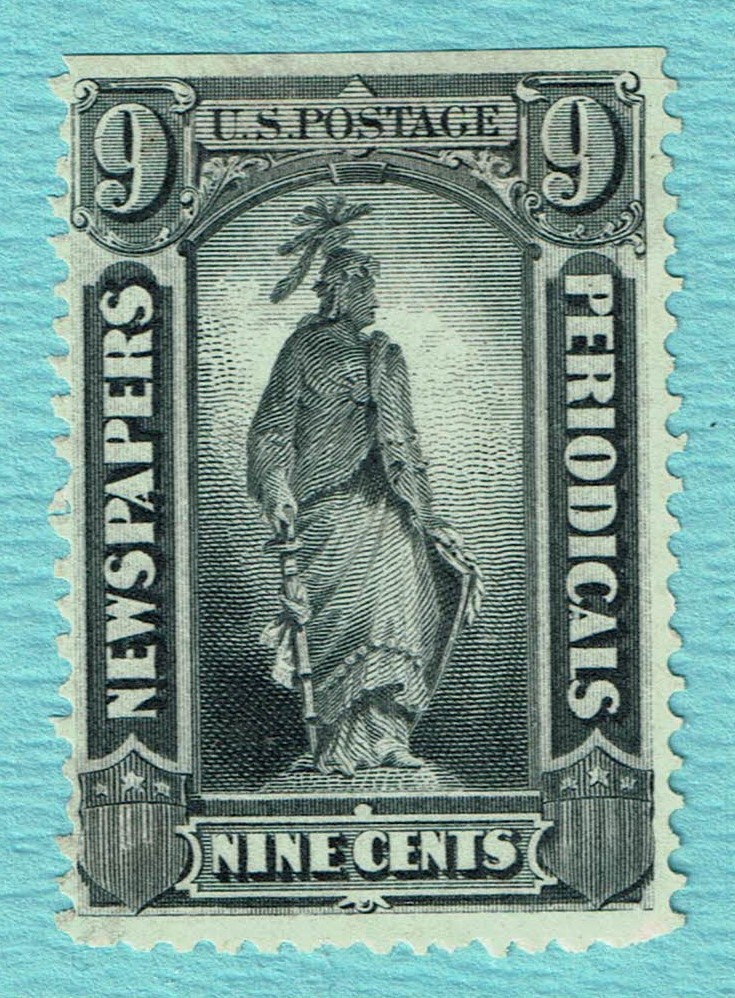 Sc PR 14, 9c black Newspaper stamp, F/VF centering, MH, catalogue value