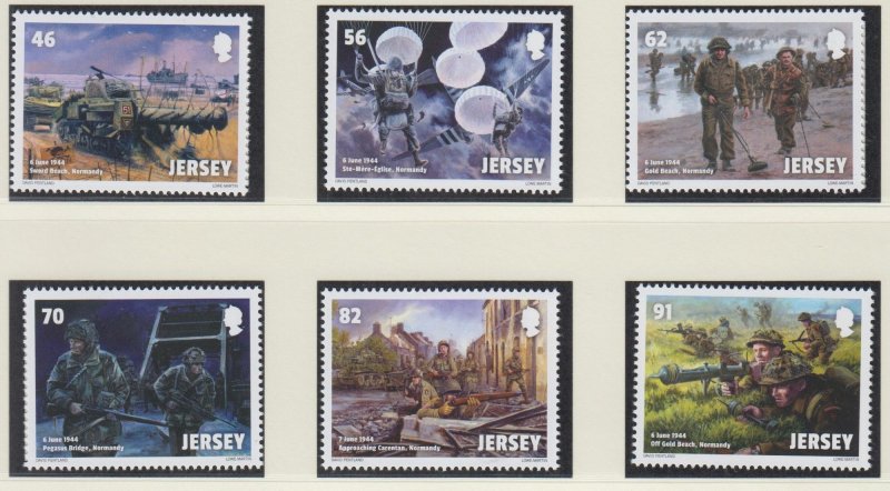 Jersey 2014, ' D Day'  Set of 6 .  unmounted mint NHM