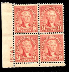 641 Mint,OG,NH... Plate Block...SCV $22.50