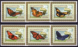 Mozambique 2007 Butterflies 6 Souvenir Sheets Imperforated MNH