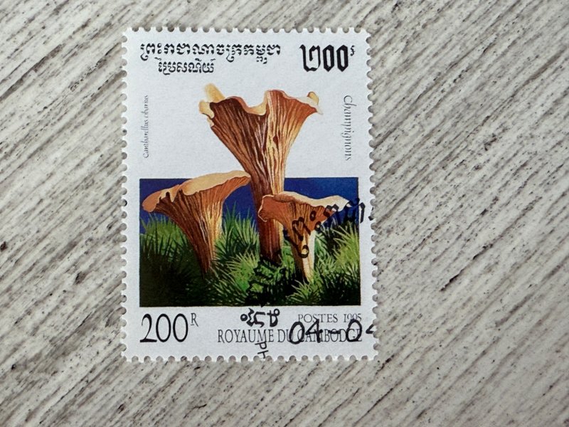 Cambodia #1427 Used, 200r, Mushrooms, 2024 SCV $0.30
