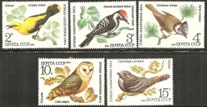 Russia 4776-80 - Mint-NH - Birds (1979) (cv $3.25)