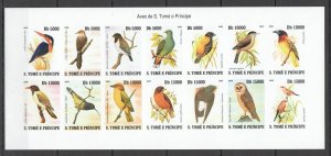 B0419 Imperf 2007 S. Tome & Principe Fauna Birds ! Rare Full Sh Mnh