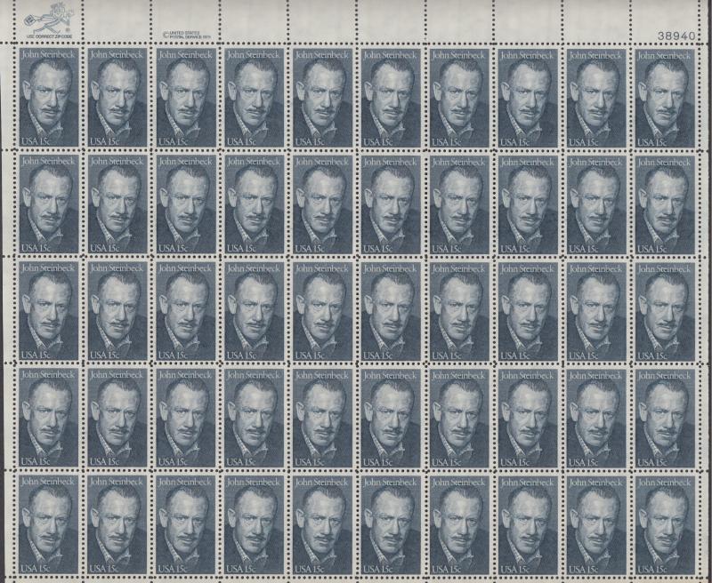 US #1773  John Steinbeck  Full sheet of 50-MNH