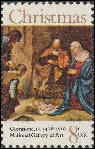 US 1444 Christmas Adoration of the Shepherds 8c single MNH 1971