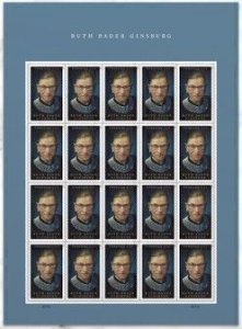 U.S.#5821 Ruth Bader Ginsburg 66c Pane of 20, MNH.