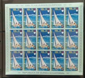 Guinea Ecuatorial 1972 Olympics Ship Sport Kiel Set x 15 MNH(105 Stamps) GU13