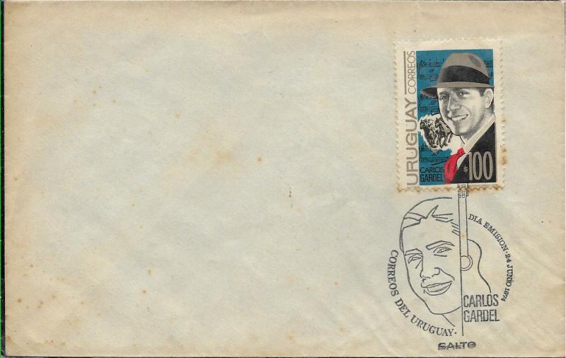 URY-178 URUGUAY 1974 MUSIC TANGO CARLOS GARDEL FDC