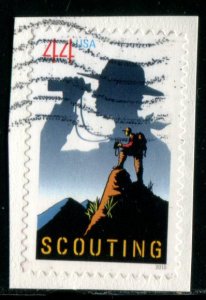 4472 US 44c Scouting SA, used on paper