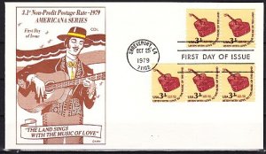 United States, Scott cat. 1613. Guitar Coil Strip issue. First day cover. ^