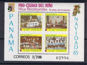 1985 Scouts Panama Children's Village tax stamps ms4