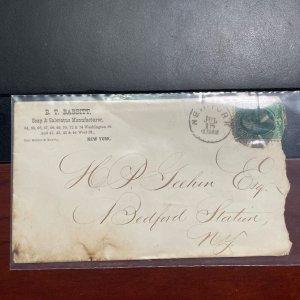 1890s ad cover BT Babbitt, Soap Maker, New York, Old Cover, Fancy Cancel 