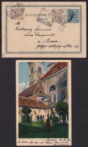 Austria - 1890,1899 – Scott #53,72(x2) – postcard mixed franking - Italy