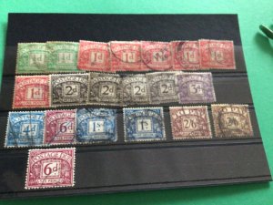 Great Britain King George V1 postage due used stamps  A12419