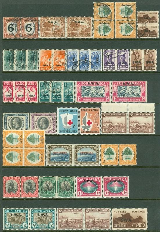 SOUTH WEST AFRICA : All VF, Mint & Used group of Better singles & sets. Cat £764