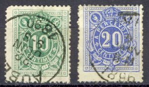 Belgium Sc# J1-J2 Used 1870 10c-20c Postage Due