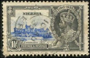 British Nigeria SC# 34 KGV Jubilee 1-1/2d used