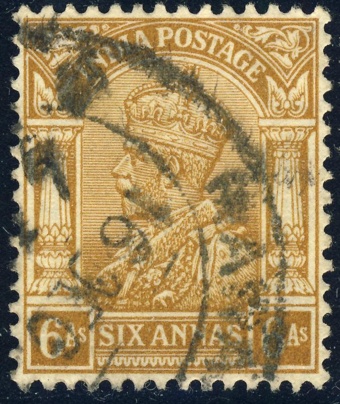 INDIA - KGV - 1935 SG239 6A bistre  - VF Used  (a)