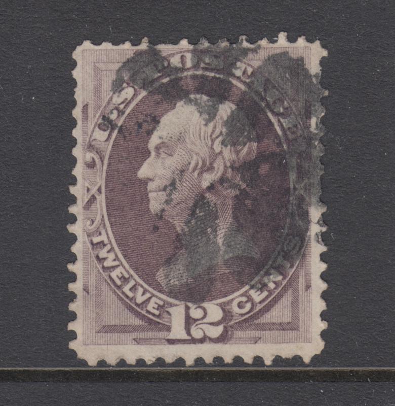 US Sc 151 used 1870 12c dull violet Henry Clay, scarce & attractive