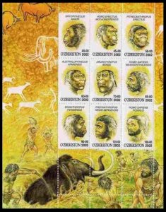 2002 Uzbekistan 442-50KL Prehistoric Monkey People