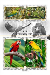 2024 05- NIGER - PARROTS          4V  complet set    MNH ** T