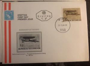 1968 Vienna Austria 5 First Day Cover FDC International Airmail Exhibition Lot