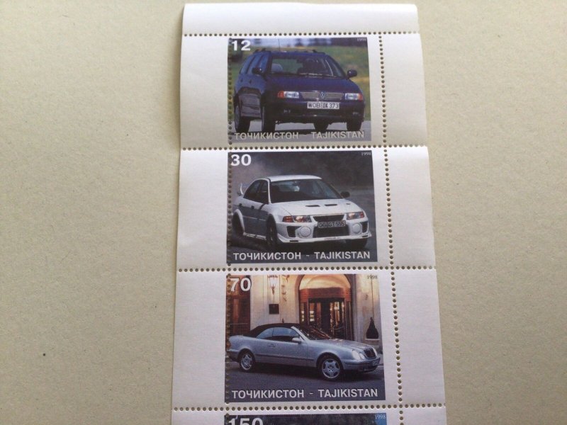 Tajikistan Modern Motor Cars mint never hinged stamps sheet Ref R49004 