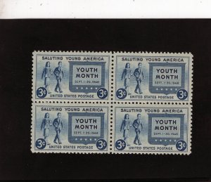963 Salute to Youth, MNH blk/4