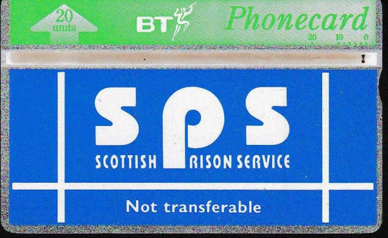 Telephone Card BT British Telecom Scottish Prison Service