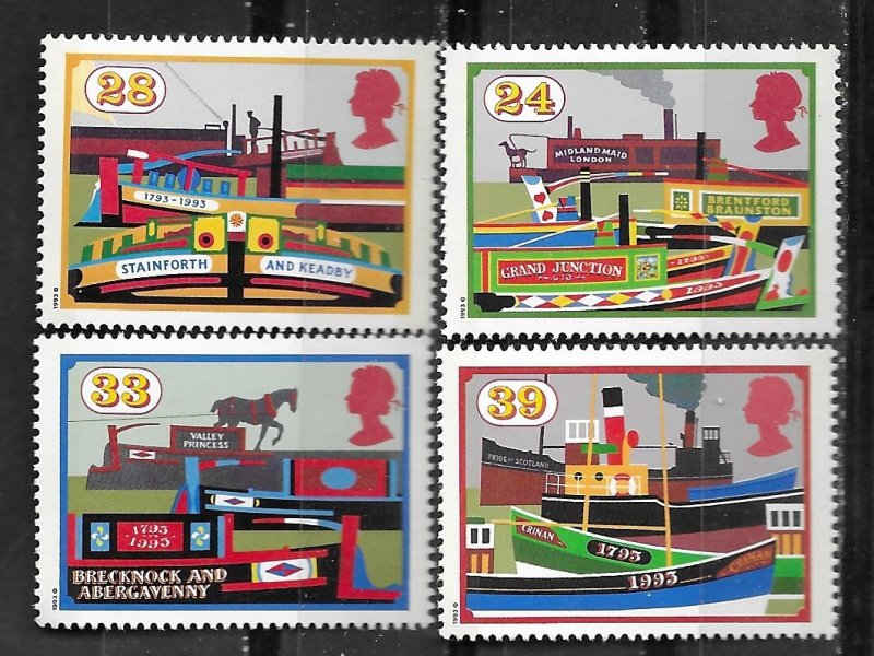 Great Britain # 1506-09  Inland Waterways  (4) Mint NH