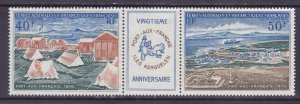 FSAT / TAAF C25a (C24-25) MNH 20th Anniversary Port-aux-Français Kerguelen Pair