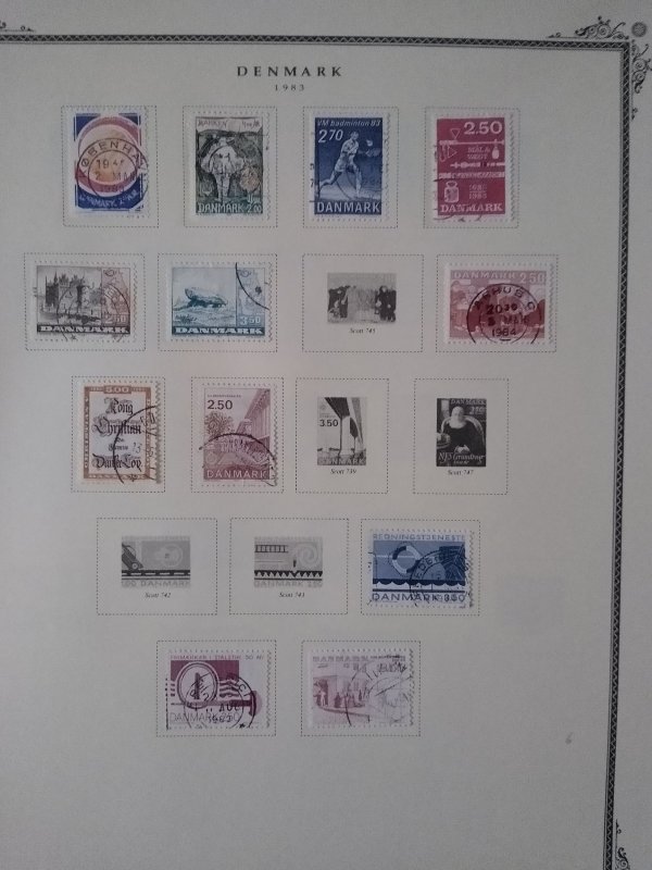 collection on pages Denmark 1980-85 CV $58