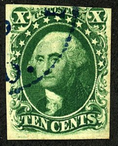 U.S. #15 Used with PSE graded cert VG 50 blue cancel